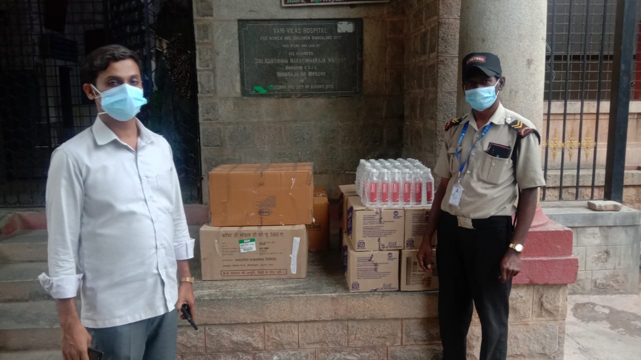 Water and Boxes for the Hospital