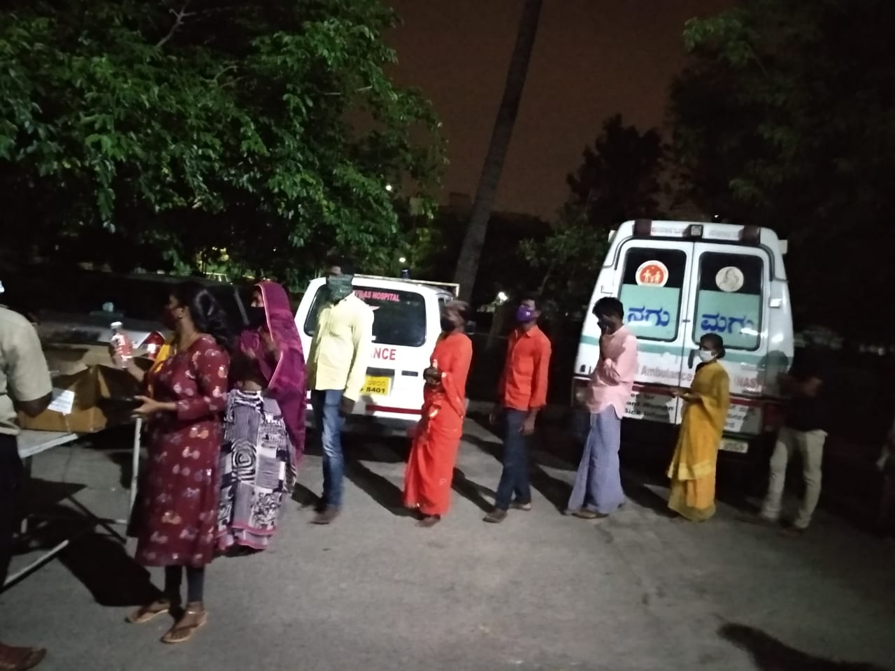 Evening Queue for Warm Meals